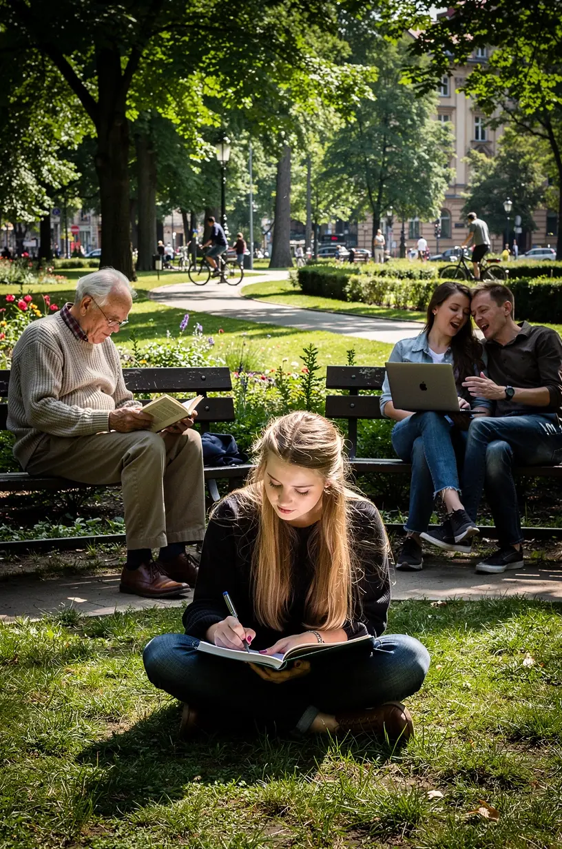 Profesjonalny trener prowadzący warsztat na temat technik efektywnego zarządzania uwagą.